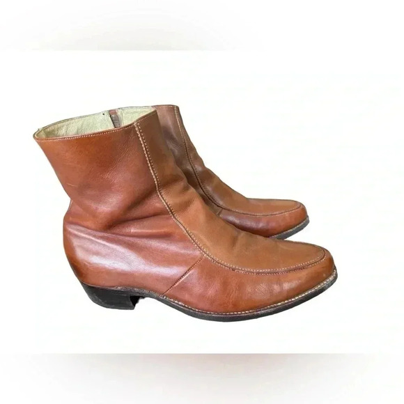 Florsheim Vintage 70s Distressed Browns Men's Chelsea Boots Size 10 1/2 D - Picture 1 of 16